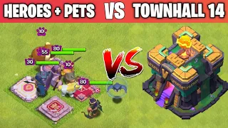 Townhall 14 Vs All Max Level Heroes + Pets On Coc | Townhall Update | Clash Of Clans |