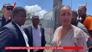 Contrat de Péyi : Visite du président du Conseil Départemental M. Losbar à Sainte-Anne le 29/03/2023