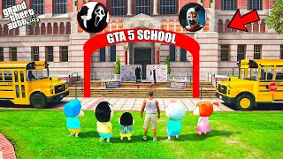 Franklin Got Admission In Horror School With Shinchan And Friends in GTA 5 ! (Part-1)