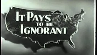 IT PAYS TO BE IGNORANT opening credits NBC 1951