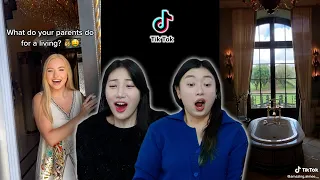 Korean Girls React to 'My Best Friend Rich Check' Tiktoks