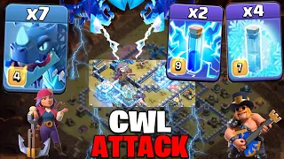 Electro Lightning CWL Attack👌 TH13 Electro Dragon Super STRONG! Lightning Air 3stars Strategy | CoC