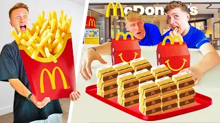 OMG!!! 1000€ wer zuletzt FAST FOOD essen kann 🍟 (🤮 VERBOTEN)