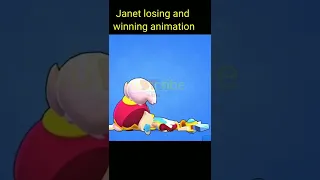 Janet winning and losing animations | Brawl Stars #shorts #brawlstars