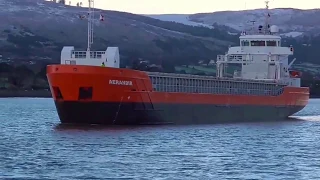 Shipspotting General Cargo Ship - Aerandir departing Warrenpoint Harbour