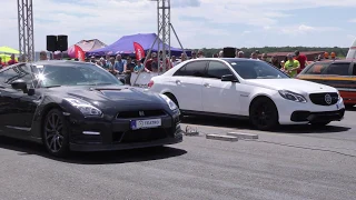 Nissan GTR R35 vs Brabus 700 S63 AMG 5.5 V8 BiTurbo - Drag race 🚦🚗💥 - BEAST MODE