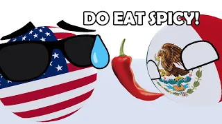 USA Tries Spicy Food [3D Countryballs Animation]