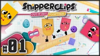 Snipperclips - Part 1 | World 1: Noisy Notebook Co-Op 100% Walkthrough! [Nintendo Switch Gameplay]