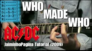 Guitar Lesson - "Who Made Who" (AC/DC) Original JaiminhoPagina Series (2009) | Live Version Riff