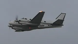 Beech C90 King Air [N964GB] Takeoff from PDX