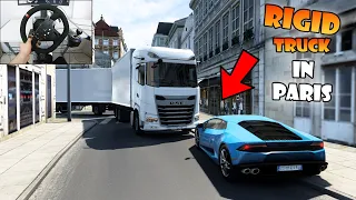 Rigid truck in Paris 1:1 map | Narrow street driving in Euro Truck Simulator 2