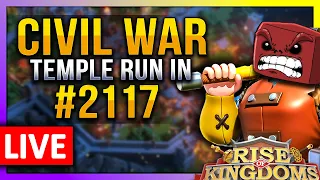 Civil War: Temple Rallies😬 LIVE! 🔴 #2117 Rise of Kingdoms ROK