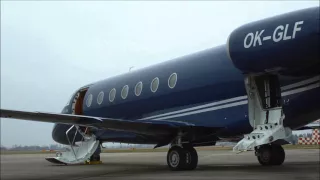 Gulfstream G200 Éclair Aviation OK-GLF | Startup | Taxi | Takeoff | Airport Hradec Kralove LKHK
