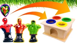 Avengers Endgame & THANOS infinity gauntlet Learn colors with colored balls