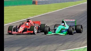 Ferrari F1 2018 vs Jordan F1 1991 -  Monza