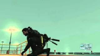 Ground Zeroes sneaking suit and golden prosthetic arm in MGSV TPP