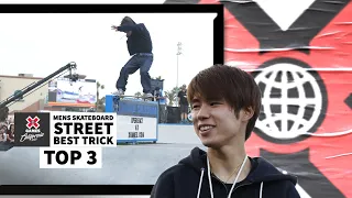 Men’s Skateboard Street Best Trick: TOP 3 | X Games California 2023