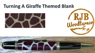 Turning A Giraffe Themed Blank