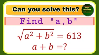 Math Olympiad Question | Nice Algebra Equation Solving | How To Solve for a+b !! #maths