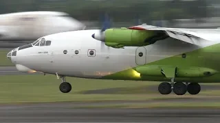 Green Cavok Air Antonov AN12 Evening Landing at Prestwick Airport