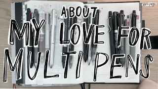 About my love for MULTI PENS 🖤 | Uni Jetstream & Stylefit | Pilot Dr. Grip | Frixion | Coleto