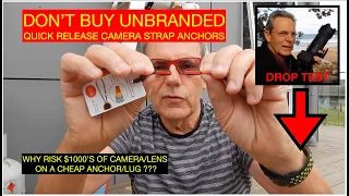 DROP TEST - Quick Release Camera Strap - DON’T BUY UNBRANDED!!!  PEAK DESIGN ANCHORS vs UNBRANDED.