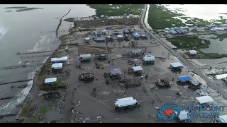 9-15-21 4K Drone Footage of Grand Isle, LA including flash flooding from tropical storm Nicholas.