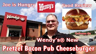 Wendy’s® New Pretzel Bacon Pub Cheeseburger Review | Wendy's Pub Burger | Joe is Hungry 🍔🍔🍔🍔