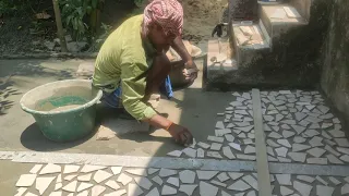 broken tiles installation in india | cement and fiber