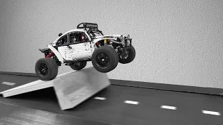 Volkswagen Beetle Buggy vs MASSIVE Ramps - Lego Technic Cars CRASH