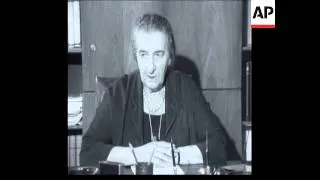 SYND 15-4-69 GOLDA MEIR, DOES NOT BELIEVE THERE IS A DANGER OF AN EXPLOSION IN THE MIDDLE EAST
