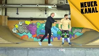 Challenge "'Das schaffst du nie": Steh einen Drop In auf dem Skateboard in der Halfpipe!