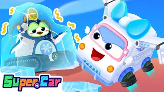 Ice Penguin Battle | Car Cartoon | Nursery Rhymes | Super Car- Cars World