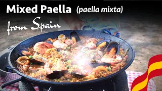 How to make a mixed seafood and meat Paella - Paella Mixta - just like at a Spanish restaurant.