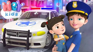 Police Car cartoon for kids 🚔 Educational songs for children | HeyKids