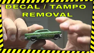 Easy And Quick Way To Remove Tampo's From Hotwheels Matchbox Diecast Cars