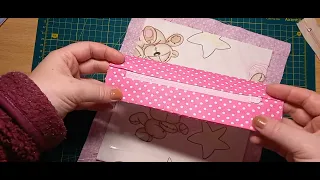 текстильный конверт, показываю как делать