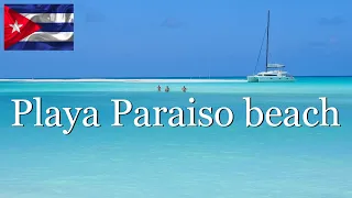 Playa Paraiso beach and sunset. Cayo Largo, Cuba