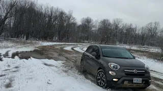 Fiat 500x AWD in snow and mud.