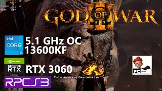 RPCS3 GOD OF WAR 3 DEATH OF CRONOS 120FPS 2K | i5 13600K OC 5.1 GHz | RTX 3060 12GB