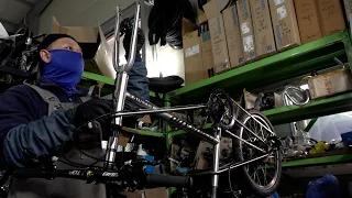 Process of Making a Handmade Stainless Electric Bike. Bicycle Factory in Korea.