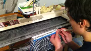 Cut and Sew Industrial Neckline on a Japanese Knitting Machine
