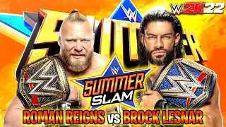 ROMAN REIGNS vs BROCK LESNAR  -  SUMMER SLAM  -  WWE CHAMPIONSHIP  -  WWE 2K22 [Hindi]