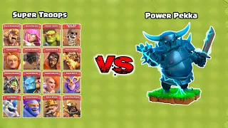 Max power Pekka vs super troops in coc || Clash of Clans