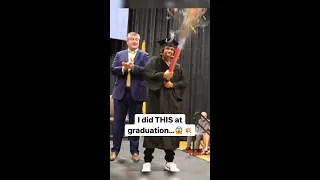 BEST graduation walk EVER😱💥- Sebby Clemens Graduation Backflip Off Stage