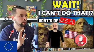 European Reacts to The DON'Ts of Visiting The USA (IM SHOCKED!!)