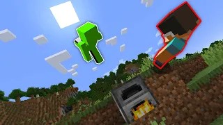 Minecraft Manhunt, But The World Is Sideways