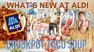 ALDI GROCERY HAUL and a few new surprises! Easy Crock Pot Recipe our fave Taco Soup.