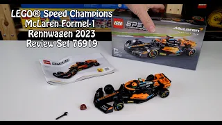 Review LEGO McLaren Formel-1 Rennwagen 2023 (Speed Champions Set 76919)