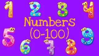 Count from 0 to 100 in English. Счёт от 0 до 100 на английском детям.Numbers 0-100#numbers#counting